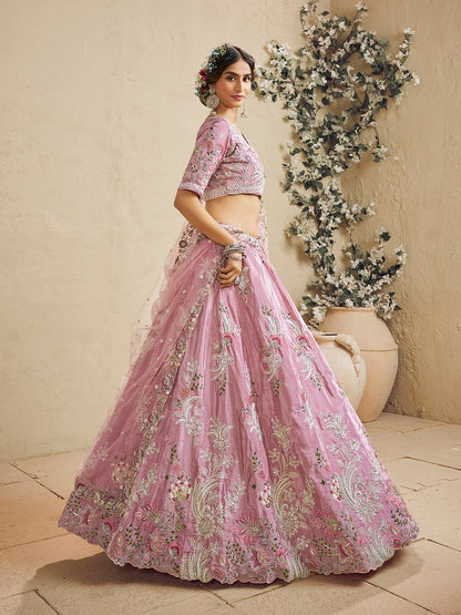 Saaz Collection Pink Lehenga Choli