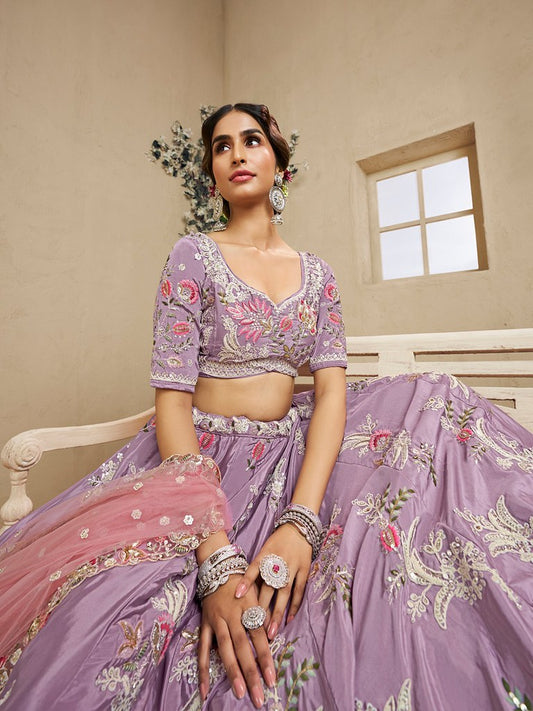 Saaz Collection Lavender Lehenga Choli