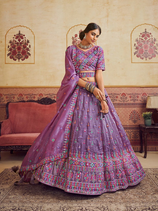 Saaz Collection Lavender Lehenga Choli