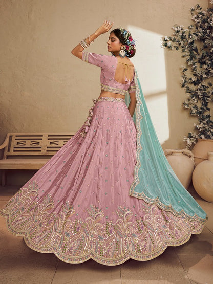 Saaz Collection Pink Lehenga Choli