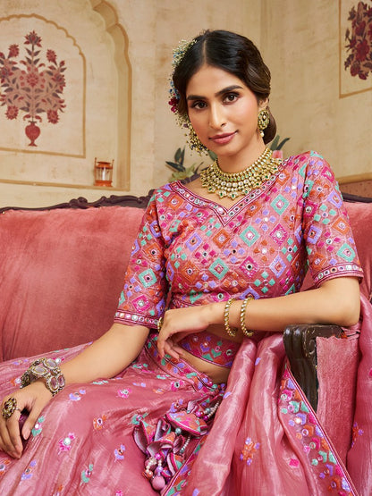 Saaz Collection Pink Lehenga Choli