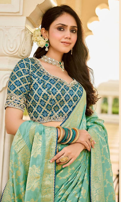 Vibrance Viscose Saree Blue