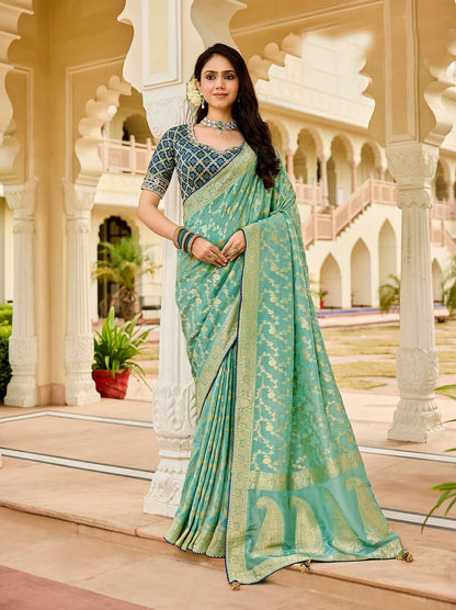 Vibrance Viscose Saree Blue