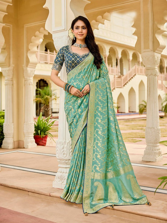 Vibrance Viscose Saree Blue