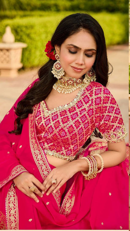 Vibrance Viscose Saree Pink