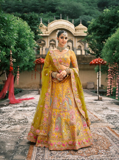 Rangtarang Silk Lehenga Collection Yellow