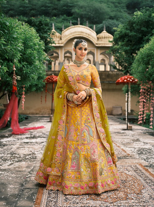 Rangtarang Silk Lehenga Collection Yellow