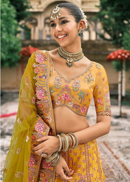 Rangtarang Silk Lehenga Collection Yellow