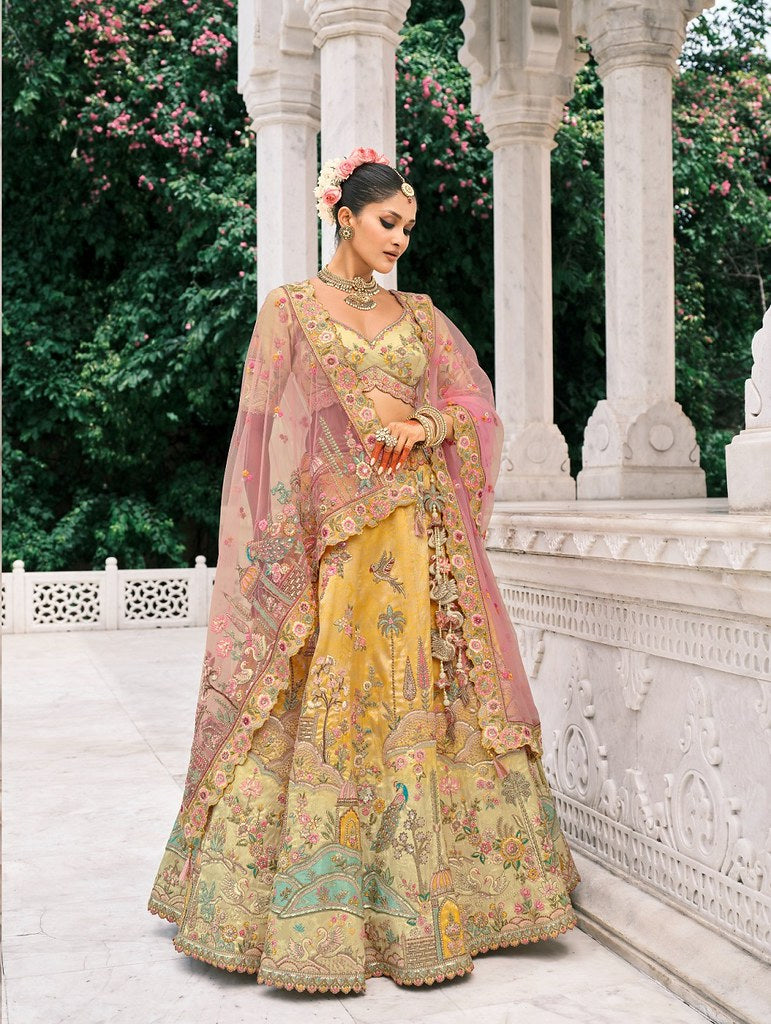 Rangtarang Silk Lehenga Collection Yellow