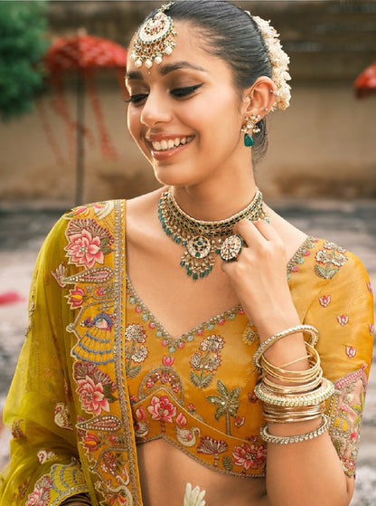 Rangtarang Silk Lehenga Collection Yellow