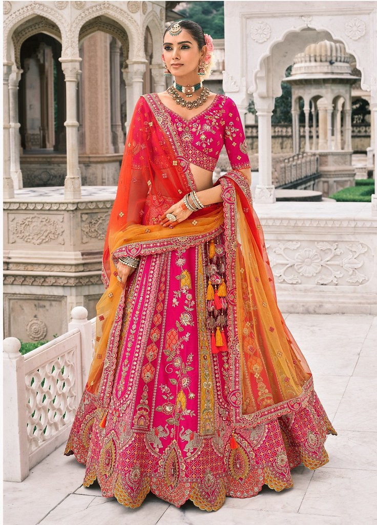 Rangtarang Silk Lehenga Collection Pink