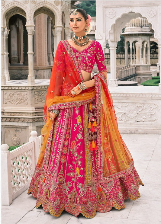 Rangtarang Silk Lehenga Collection Pink