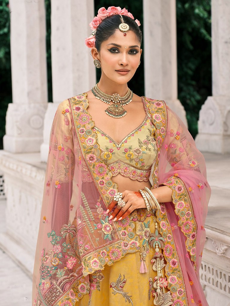 Rangtarang Silk Lehenga Collection Yellow