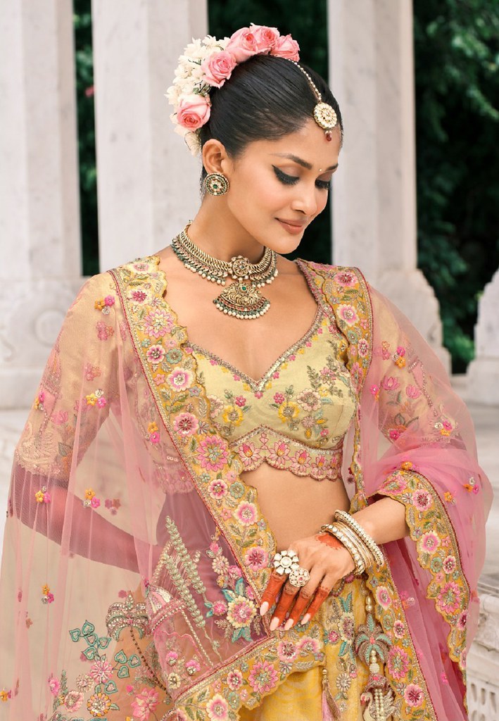 Rangtarang Silk Lehenga Collection Yellow