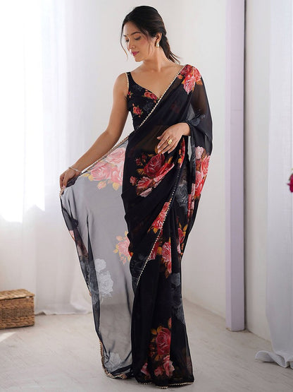 Zarika Saree Collection Black