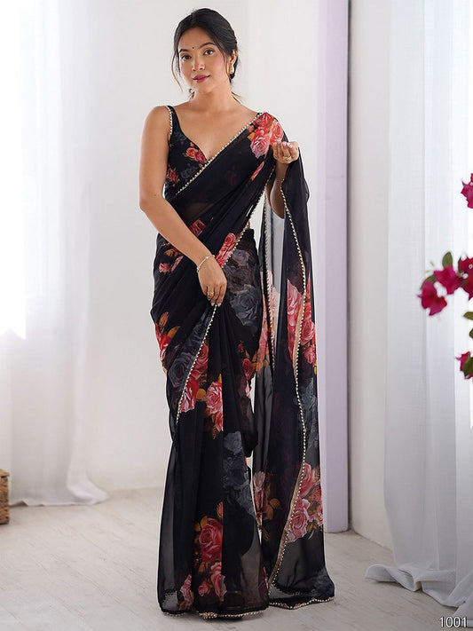 Zarika Saree Collection Black