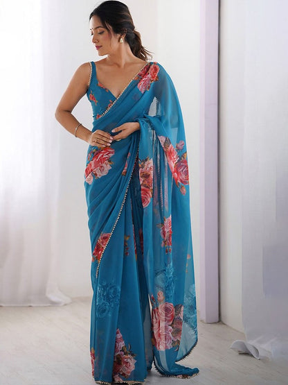 Zarika Saree Collection Blue