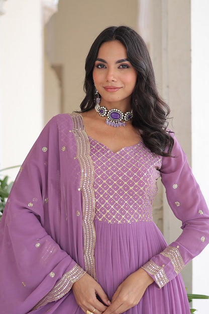 Lavanya Georgette Gown  Lavender