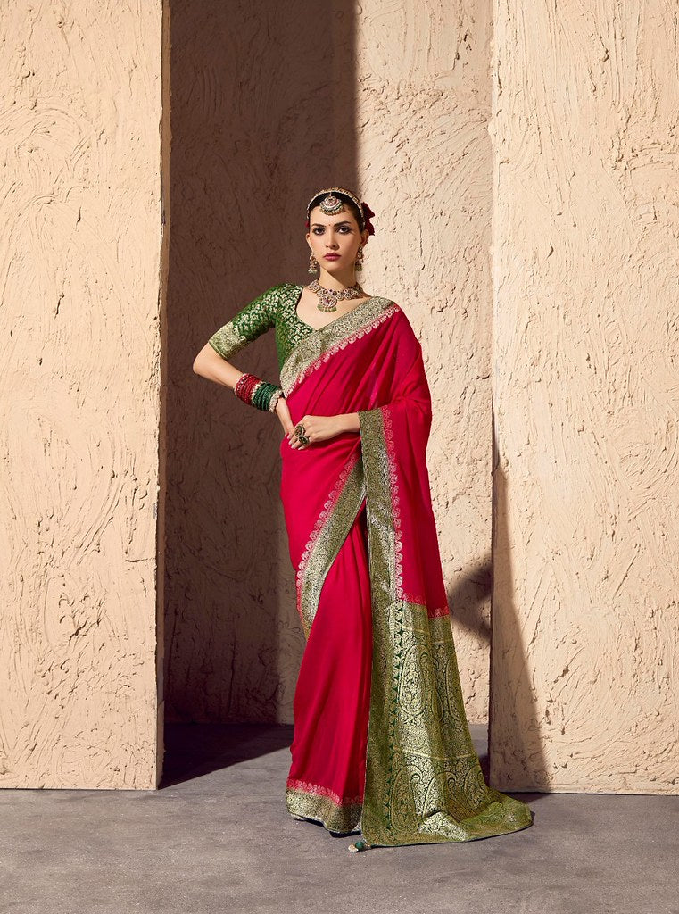 Tanishka Crepe Royale saree Pink