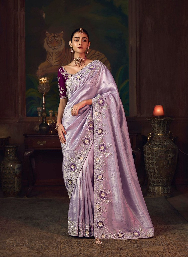 Suhasra Silk Saree Weaves Lavender