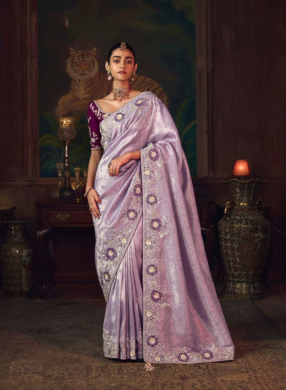 Suhasra Silk Saree Weaves Lavender