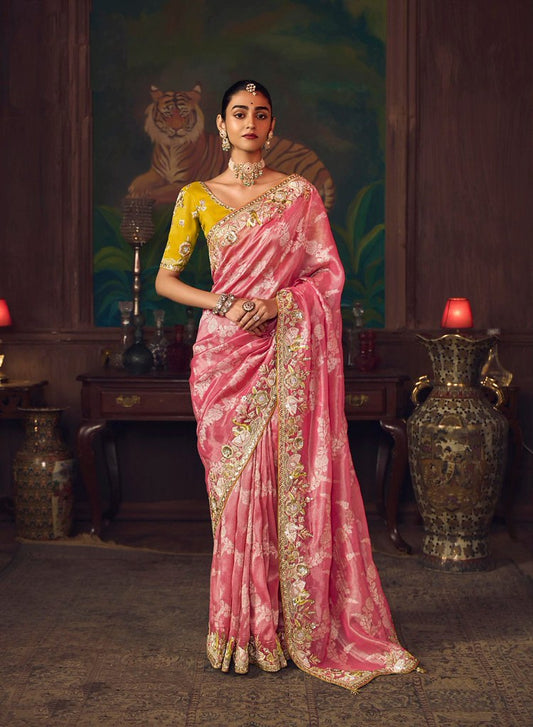 Suhasra Silk Saree Weaves Pink