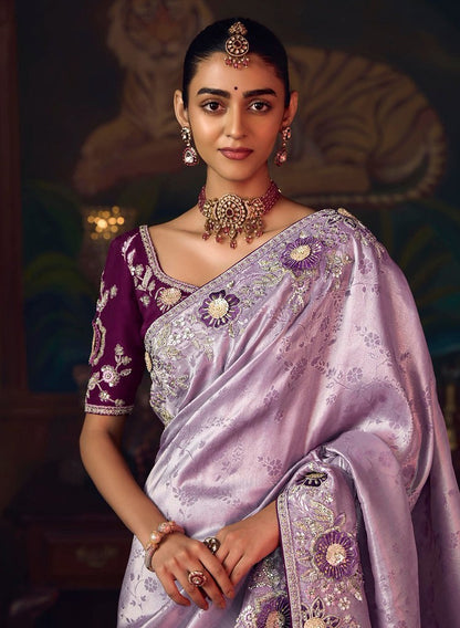 Suhasra Silk Saree Weaves Lavender
