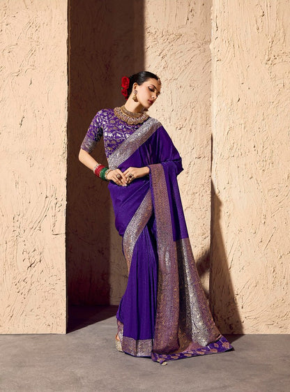 Tanishka Crepe Royale saree Purple
