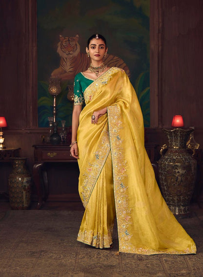 Suhasra Silk Saree Weaves Yellow