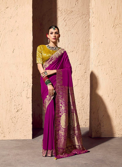 Tanishka Crepe Royale saree Purple