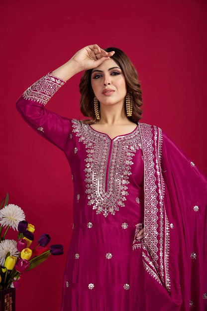 Tisya Designer Salwar Suit Pink