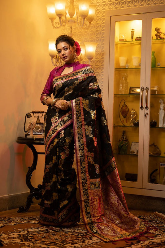 Kashi Heritage Silks Sarees Black