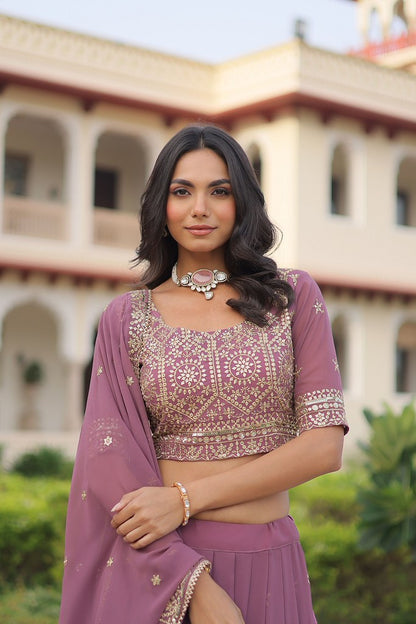 Ethnica Lehenga Set Onion