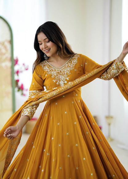 SunnyBlush Salwar Suits Yellow