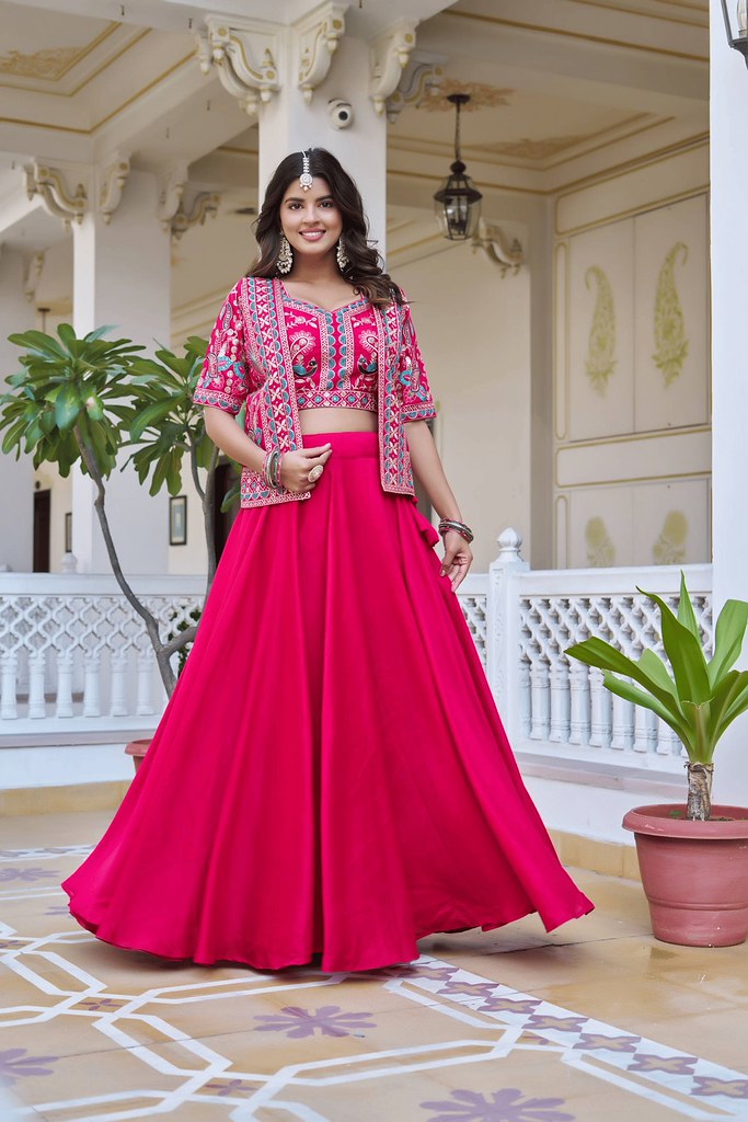 ElaraVogue Lehenga Choli  Set Pink