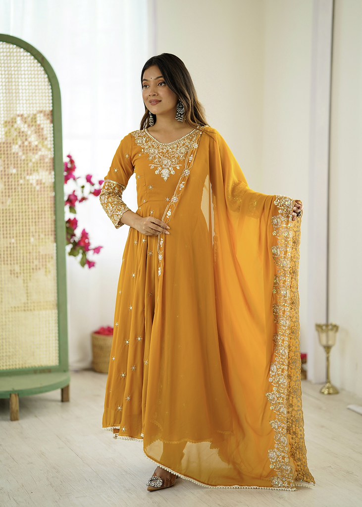 SunnyBlush Salwar Suits Yellow