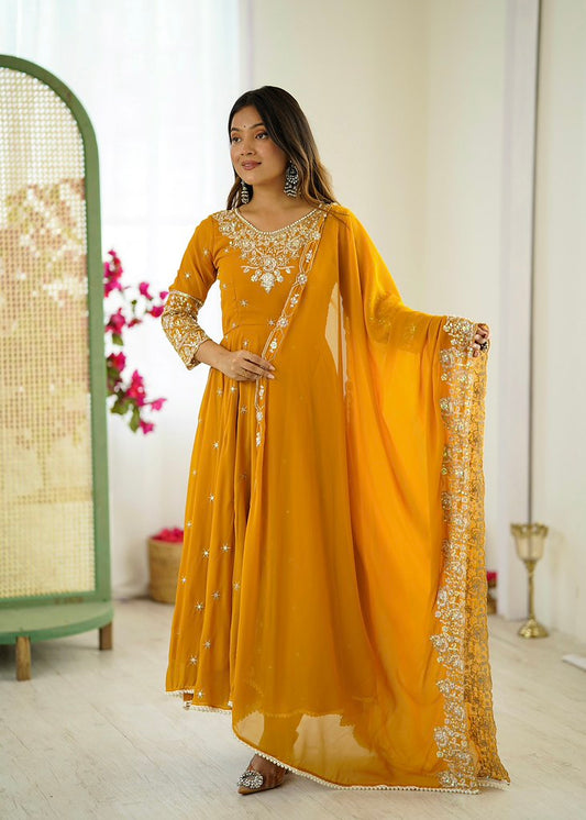 SunnyBlush Salwar Suits Yellow