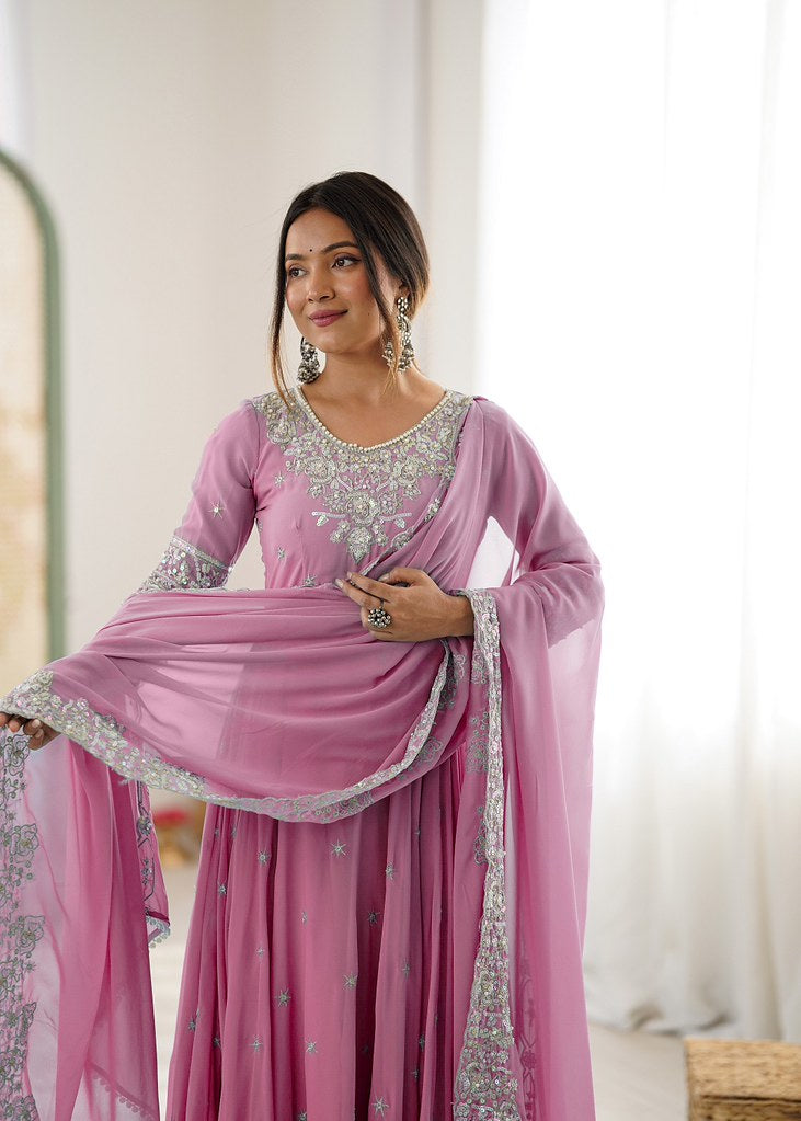 SunnyBlush Salwar Suits Pink