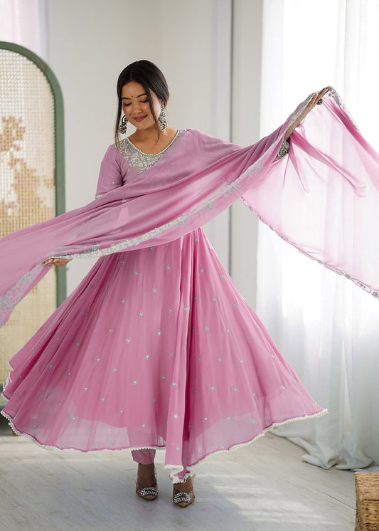 SunnyBlush Salwar Suits Pink