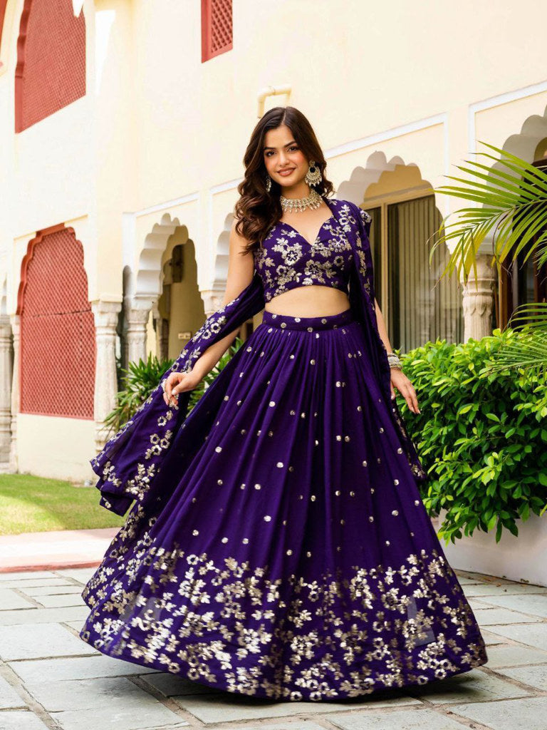 ZariVista Lehenga Set Purple