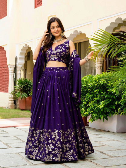ZariVista Lehenga Set Purple