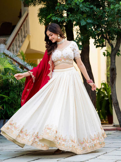 ZariVista Lehenga Set Off White