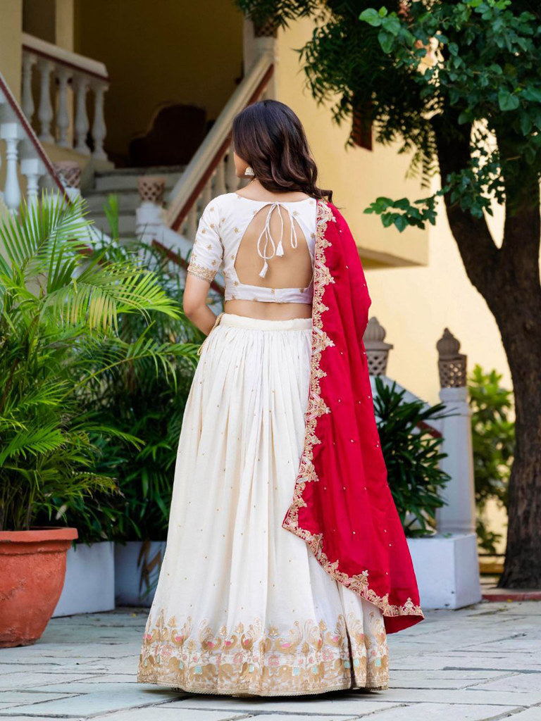 ZariVista Lehenga Set Off White