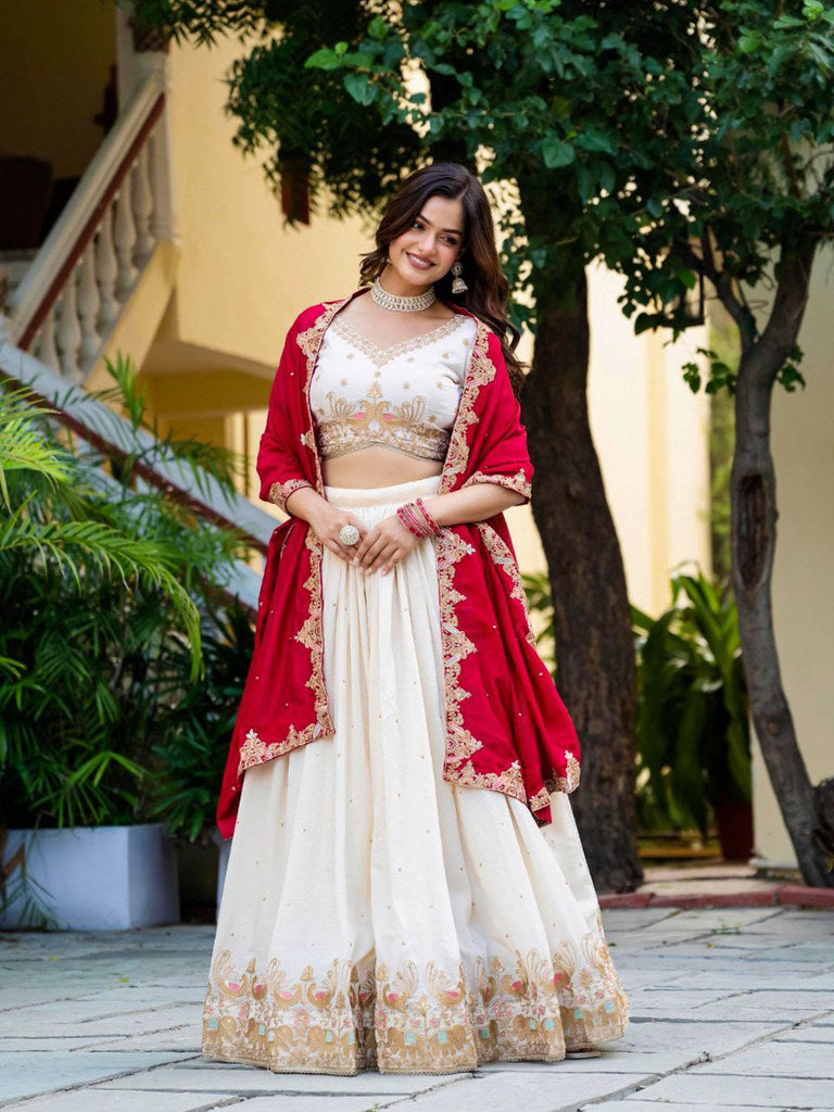 ZariVista Lehenga Set Off White