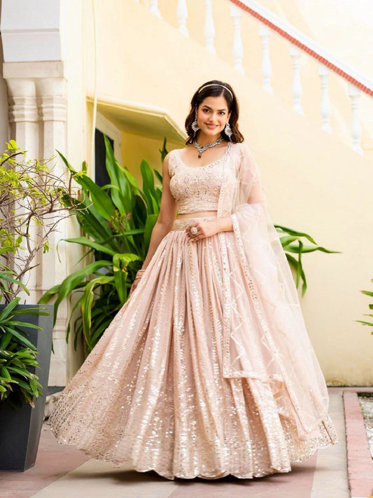 Vivanta Regal Lehenga Set Peach
