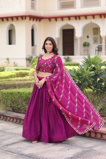 VivahSilk Signature Lehenga Set Pink