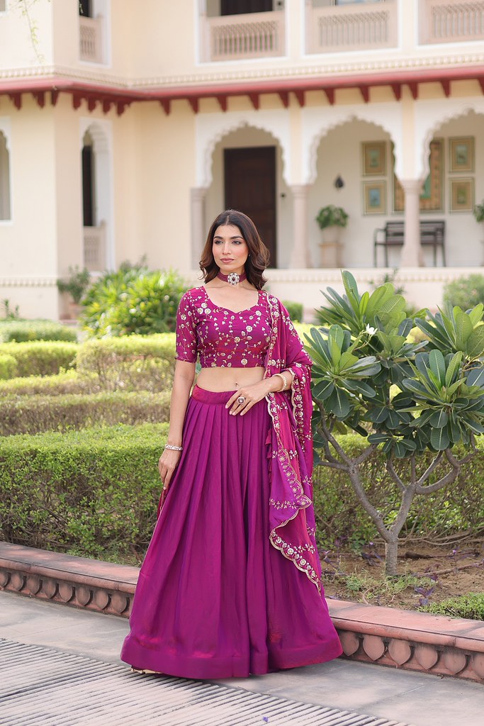 VivahSilk Signature Lehenga Set Pink