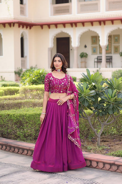 VivahSilk Signature Lehenga Set Pink