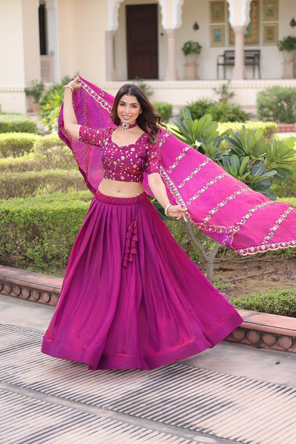 VivahSilk Signature Lehenga Set Pink