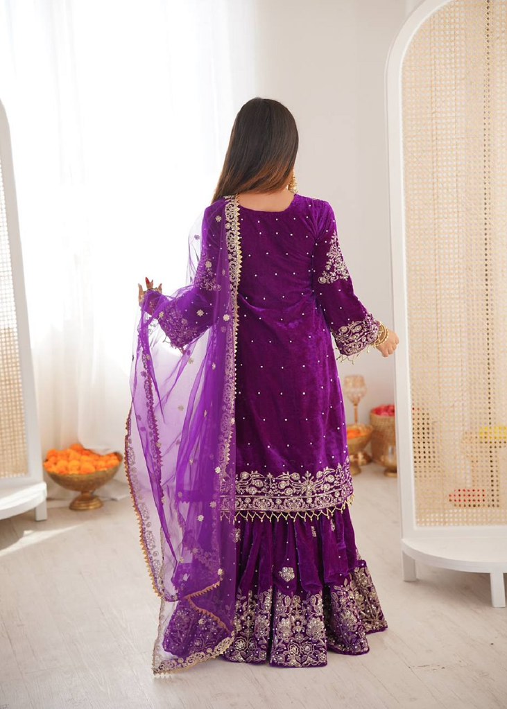 ChromaFlow Salwar Suits Purple